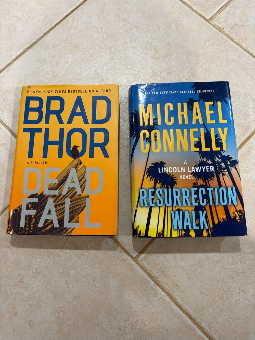 Pair of Brad Thor and Michael Connelly hardcover novels